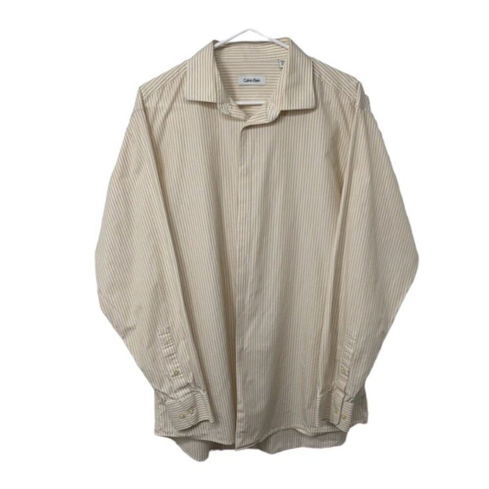 CALVIN KLEIN Long Sleeve Button Up Dress Shirt
